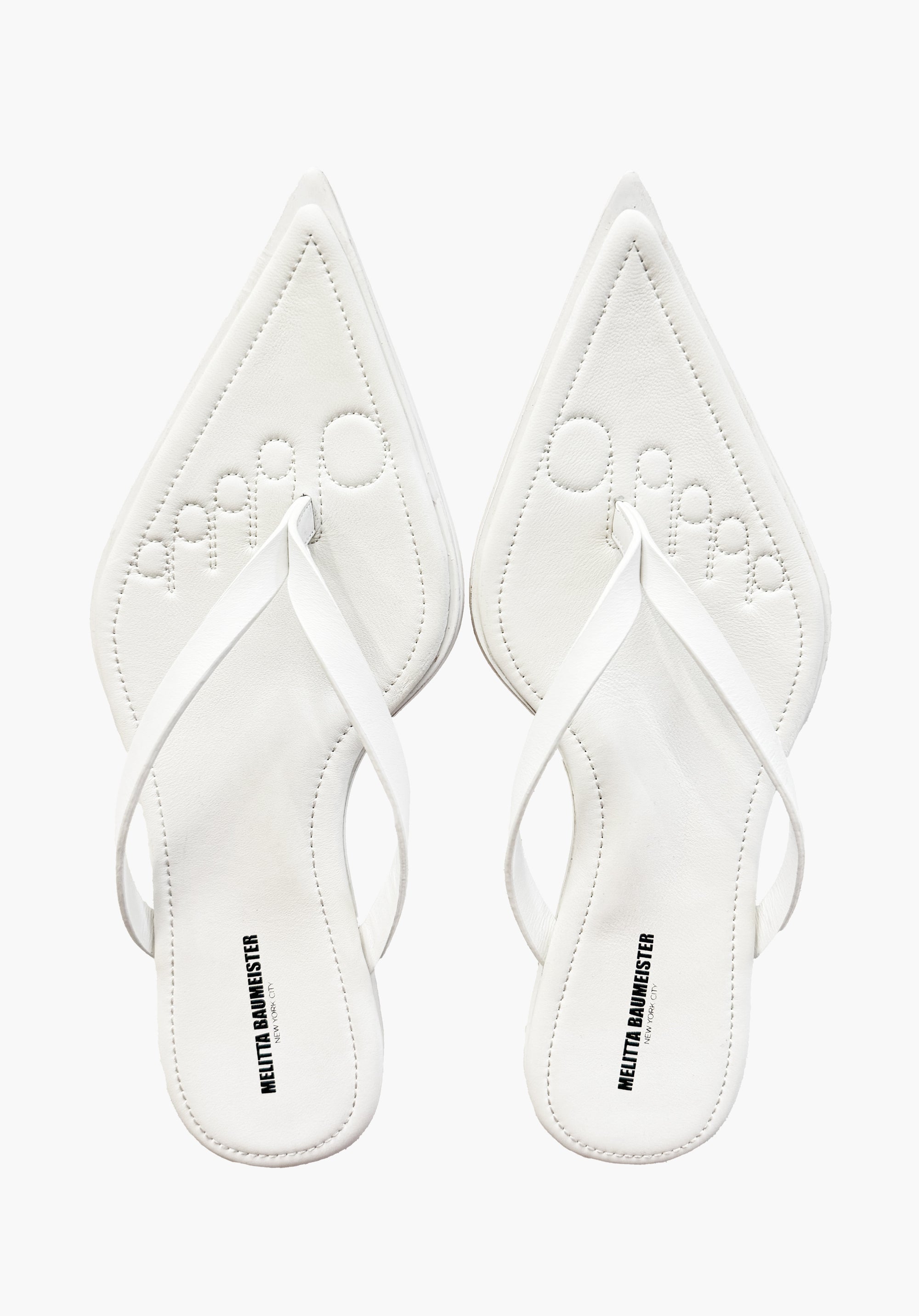 WHITE POINTY FLIP FLOP