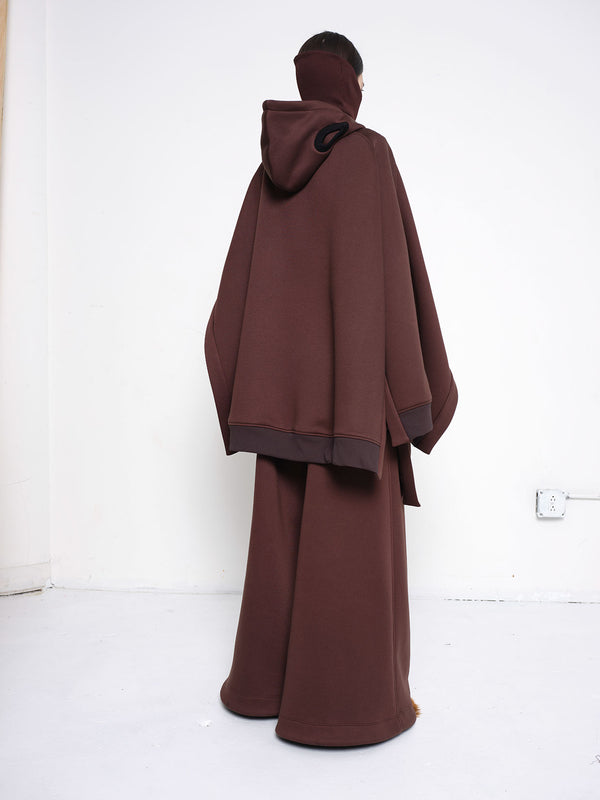 Wide Leg Lounge Pants -Brown Jersey