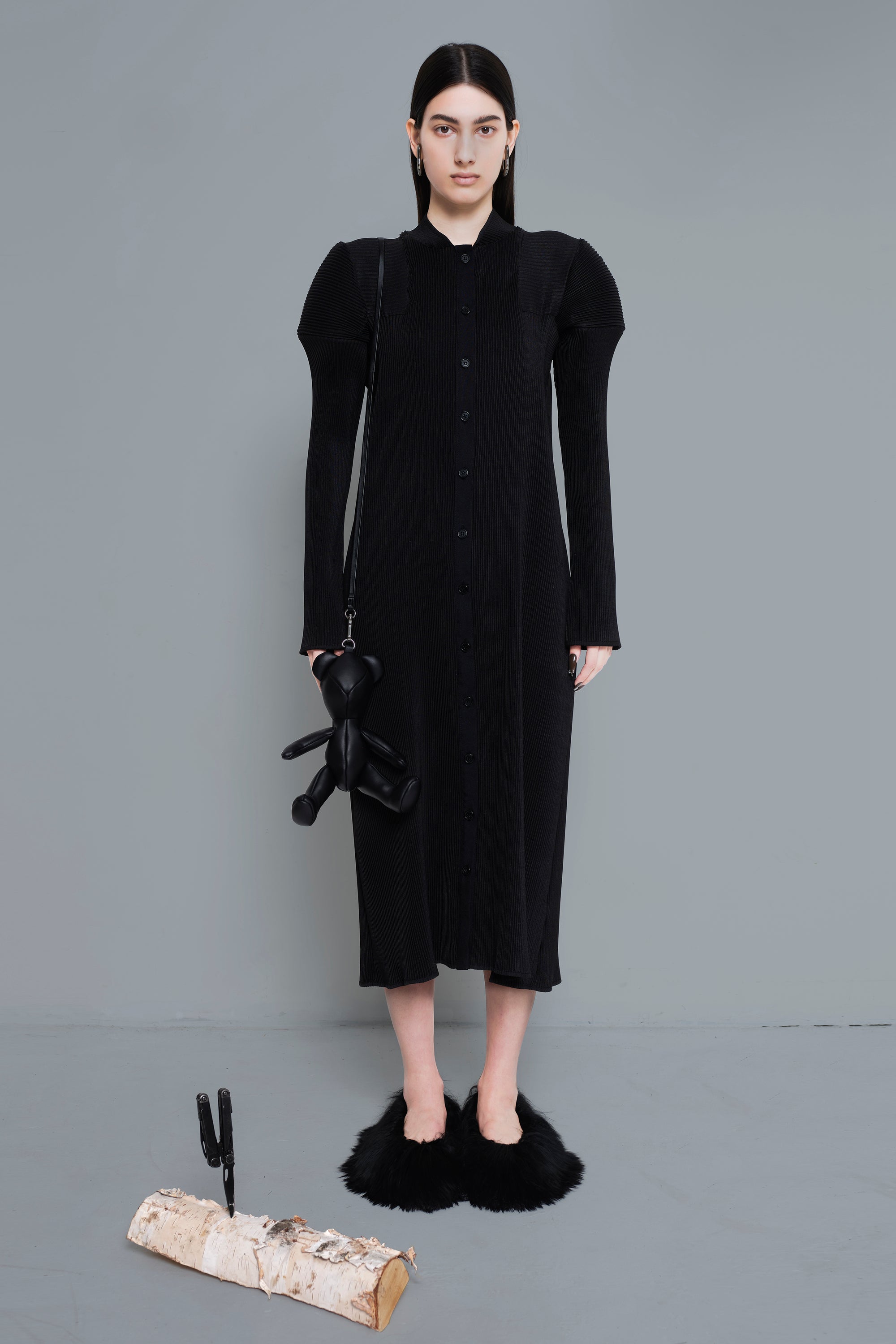 Button Up Ripple Dress